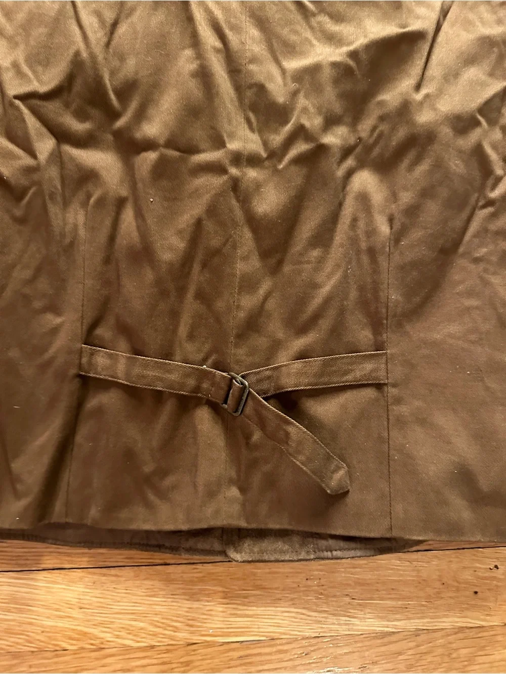 VTG Banana Republic Suede Leather Vest Mens L Button Front Western Cowboy Rodeo